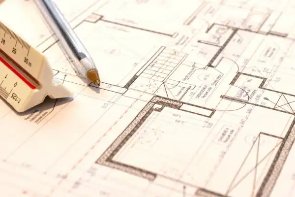 Image of architect Baildon drawings